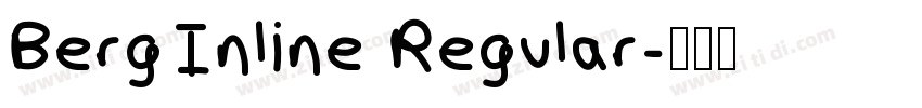 Berg Inline Regular字体转换
